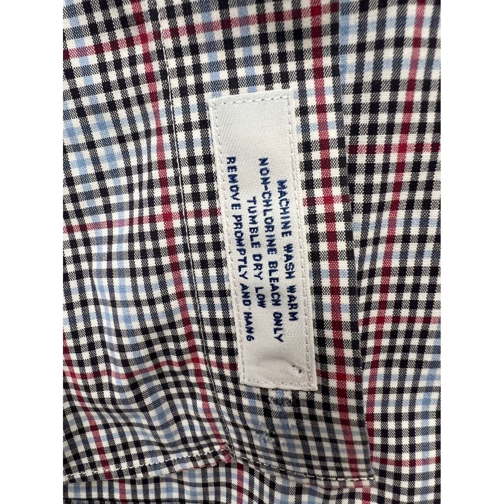 Brooks Brothers Button Down Shirt Mens Large Multi Color Check Slim Fit Non-Iron - Picture 4 of 6